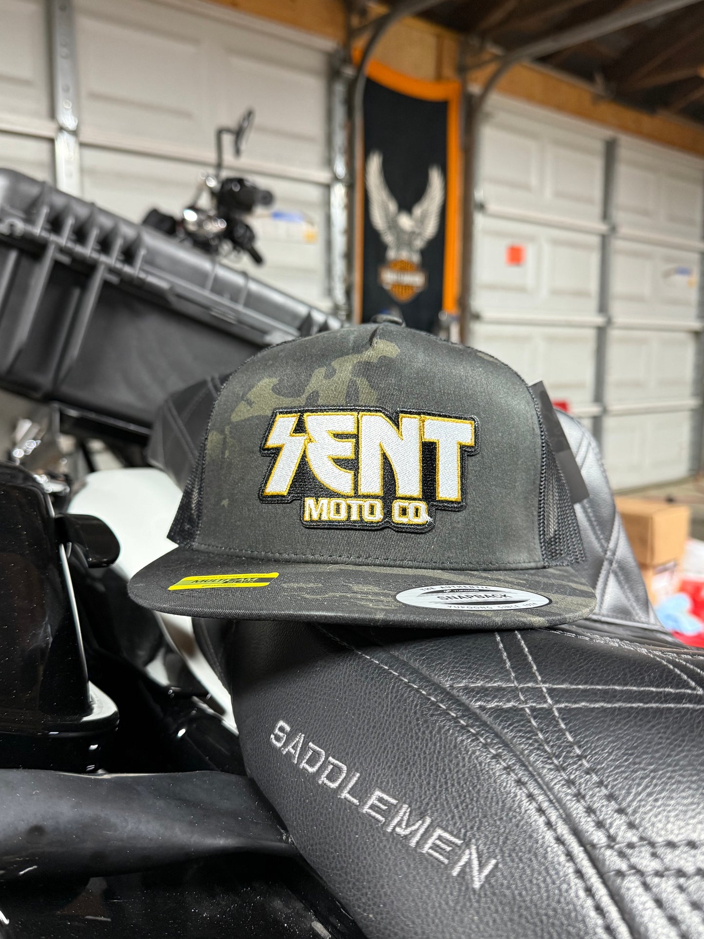 Black Multicam Flat Bill